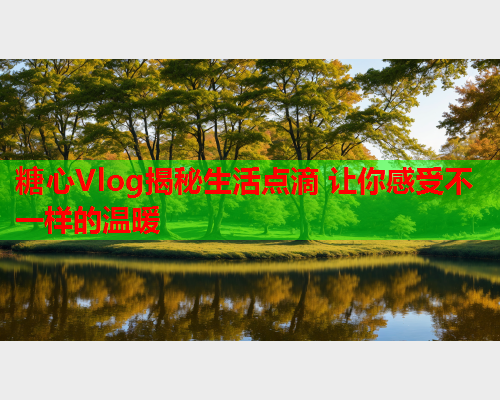 糖心Vlog揭秘生活点滴 让你感受不一样的温暖