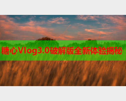 糖心Vlog3.0破解版全新体验揭秘